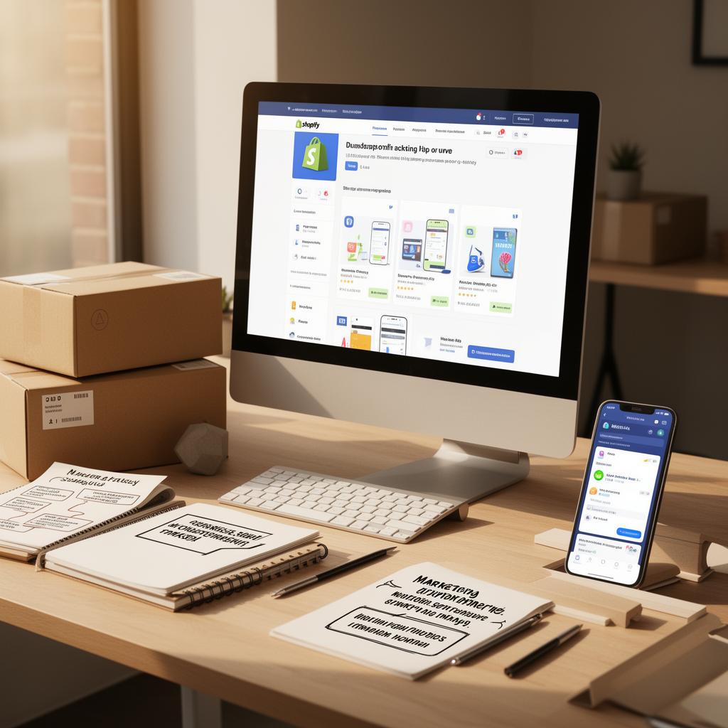 Espacio de trabajo de un emprendedor de dropshipping