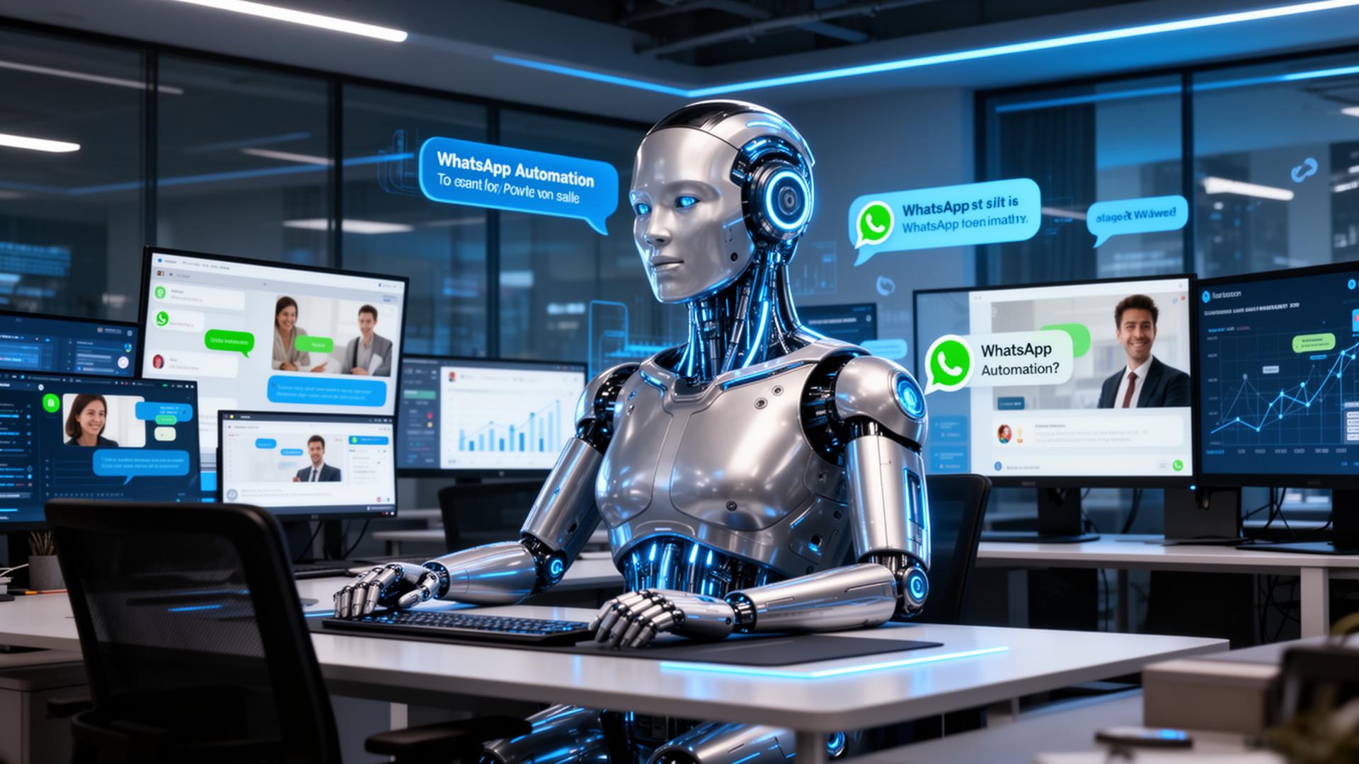Chatbot inteligente atendiendo clientes y automatizando ventas por WhatsApp en una oficina tecnológica